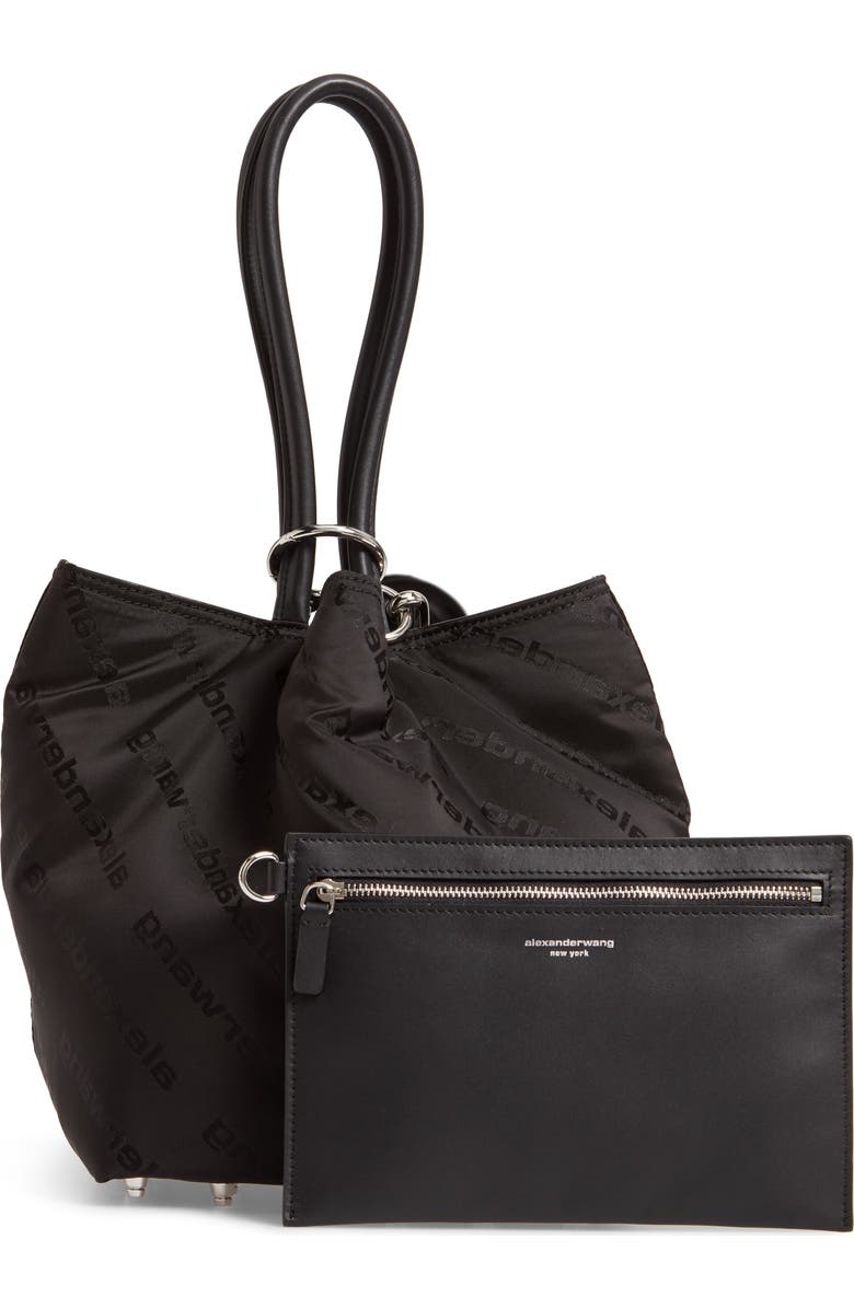 Alexander Wang Small Roxy Logo Nylon Tote, Alternate, color,