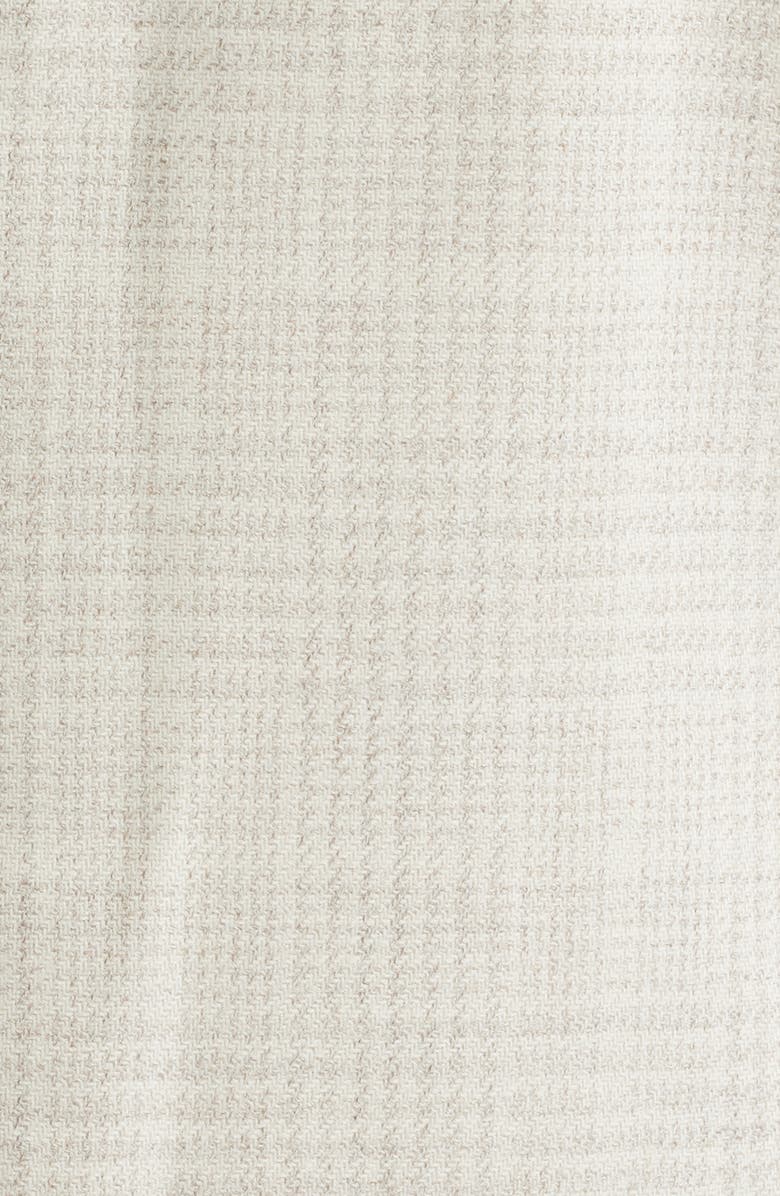 Canali Kei Trim Fit Tan Plaid Wool & Silk Sport Coat, Alternate, color, White