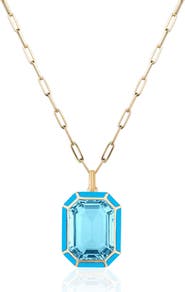 GOSHWARA Melange Emerald Cut Pendant Necklace