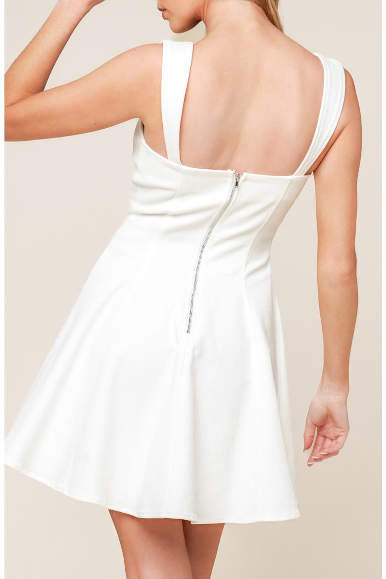 Sweetheart Denim Minidress, Alternate, color, WHITE DENIM