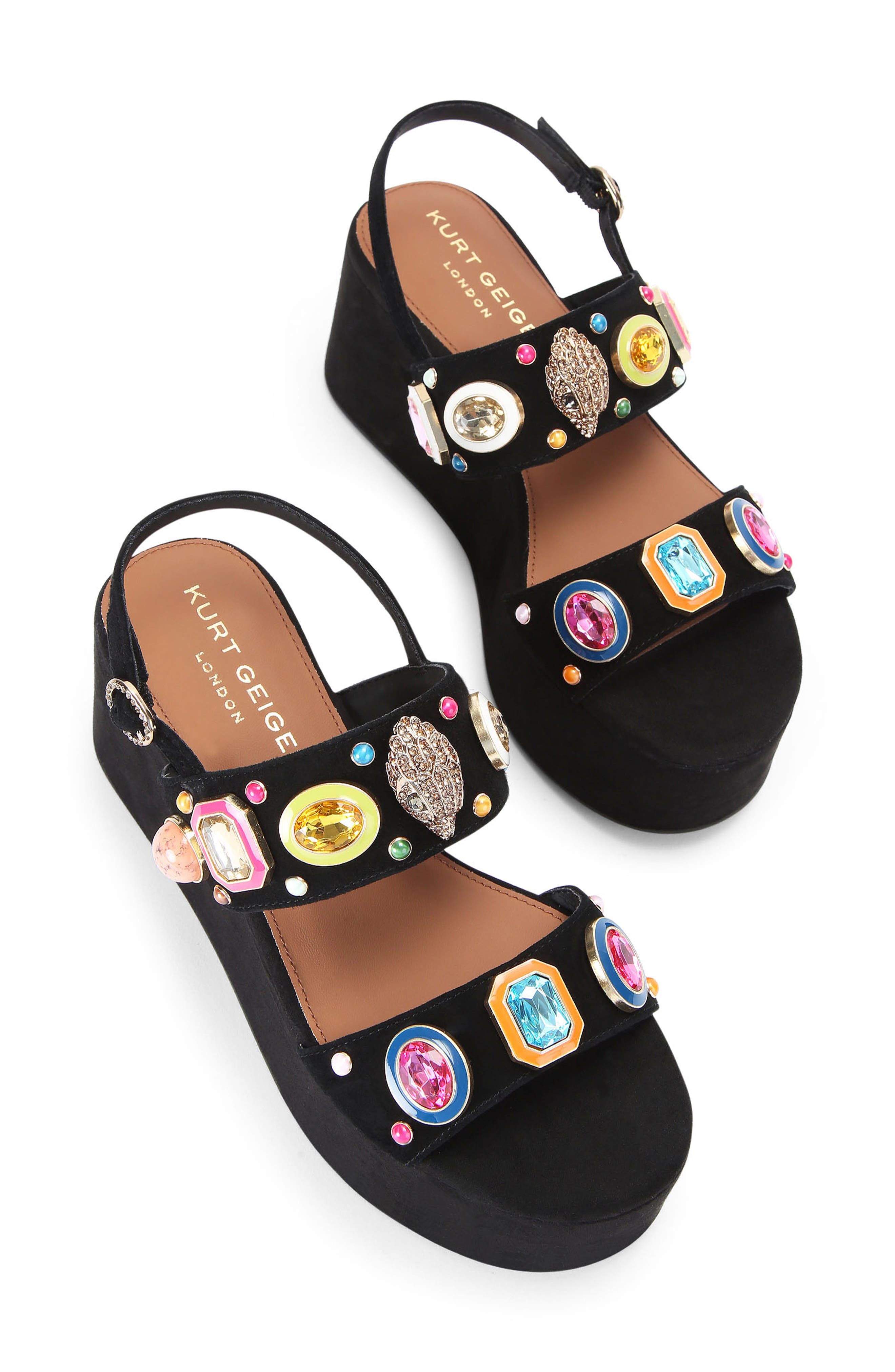 Kurt Geiger London Studded Platform Sandal, Alternate, color, 