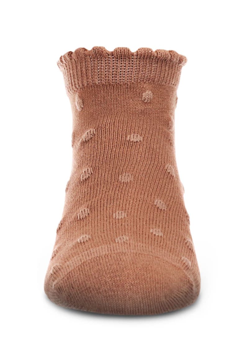 Swiss Dot Anklet Socks, Main, color, Cappuccino