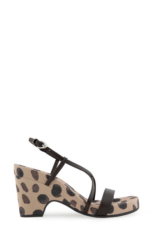 Aerosoles Miles Slingback Sandal In Java Spotted Faux Leather