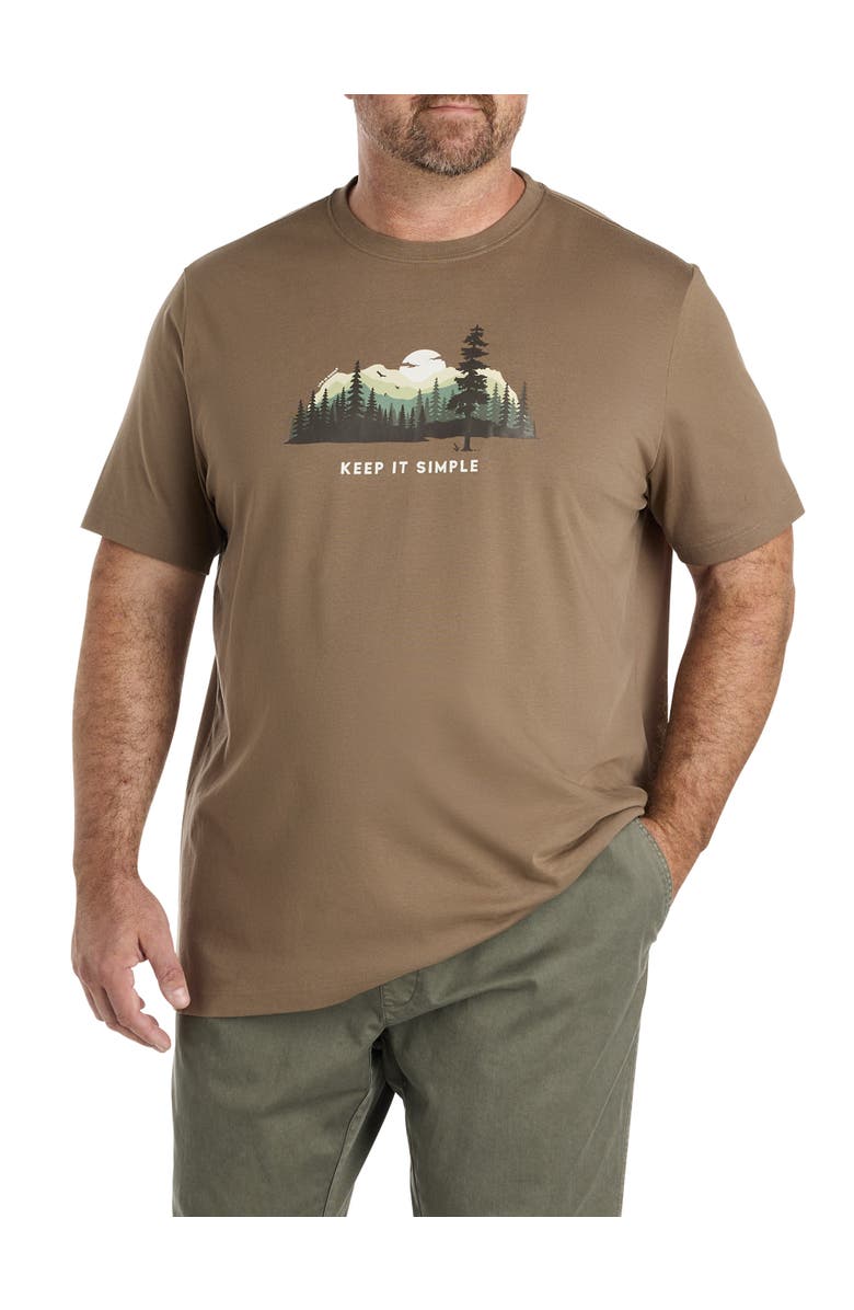 LIFE IS GOOD Big & Tall Keep It Simple Landscape Graphic Tee, Main, color, Mushroom