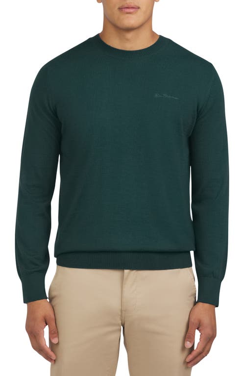 Ben Sherman Regular Fit Merino Wool Blend Sweater in Jade 