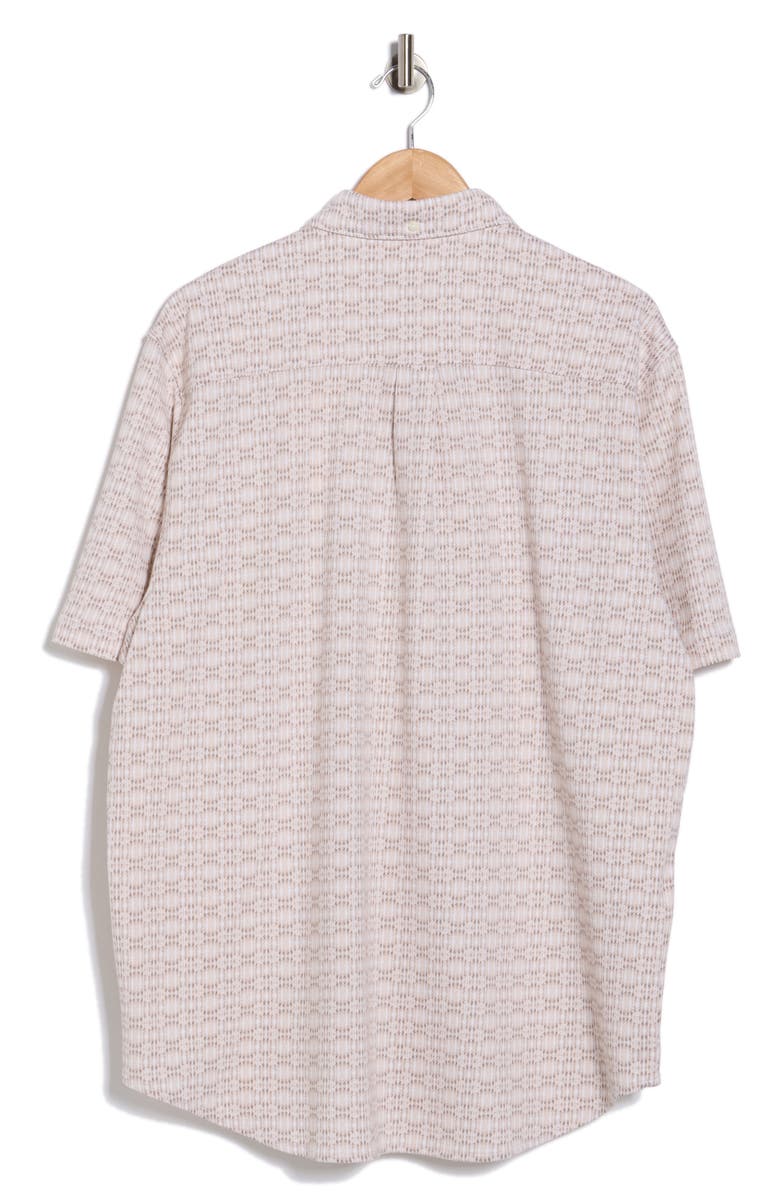 Tommy Bahama Sunburst Tie Bye Short Sleeve Button-Up Shirt, Alternate, color, Chinchilla