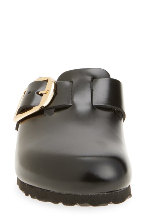 Birkenstock Boston Amalfi Big Bukle In Black