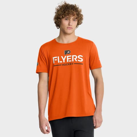 Men's Fanatics Orange Philadelphia Flyers Authentic Pro Rink Tech T-Shirt