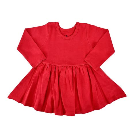 Organic Twirl Dress I Scarlet Red for Baby or Toddler