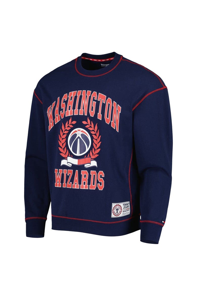 Men's Tommy Jeans Navy Washington Wizards Peter French Terry Pullover Sweatshirt, Alternate, color, Navy