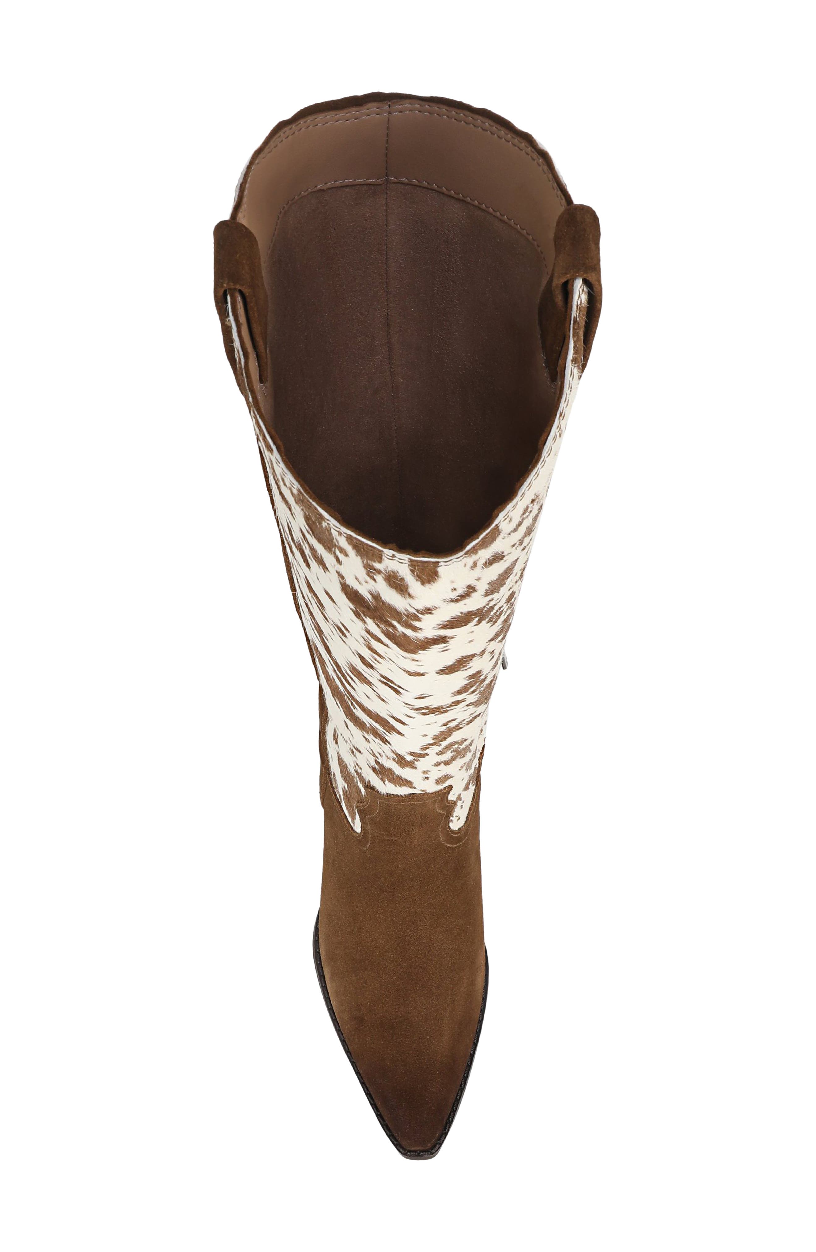 Wyatt Knee High Western Boot, Alternate, color, WARM NUTMEG/ TAUPE/ IVORY