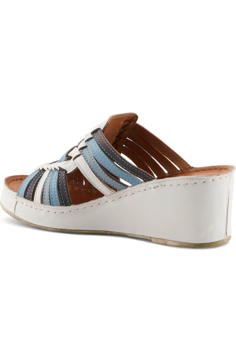 Spring Step Nokiah Platform Wedge Sandal, Alternate, color, White Multi