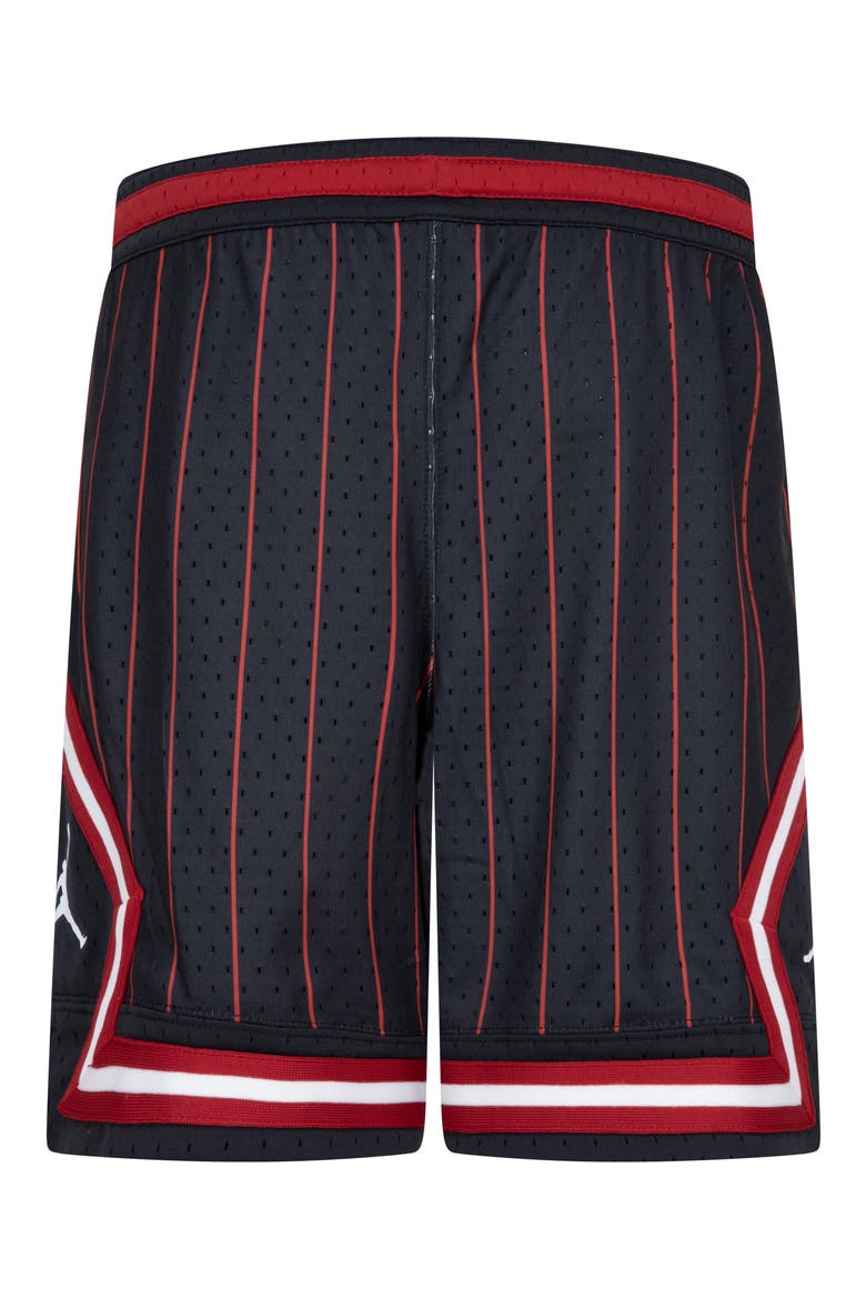 Kids' Print Dri-FIT Mesh Basketball Shorts, Alternate, color, BLACK