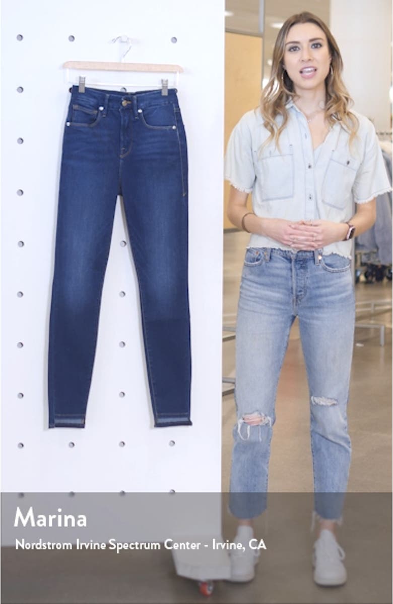 Good Waist High Waist Step Hem Skinny Jeans, sales video thumbnail