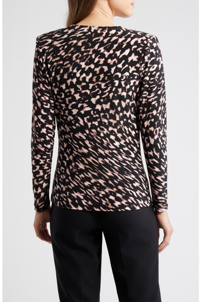 Abstract Print Cowl Neck Top, Alternate, color, BLACK MULTI/ BLACK