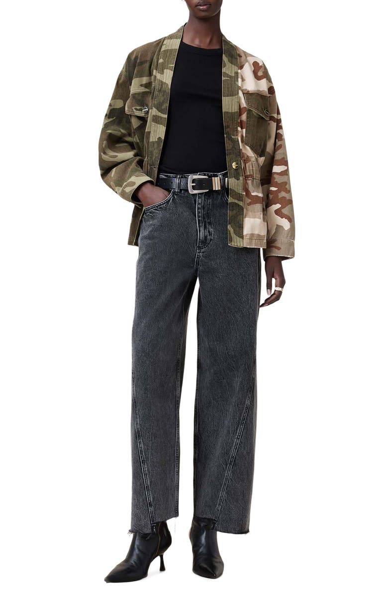 AllSaints Amelia Camo Jacket, Alternate, color, 
