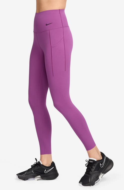 Nike Universa Medium Support High Waist 7/8 Leggings In Purple