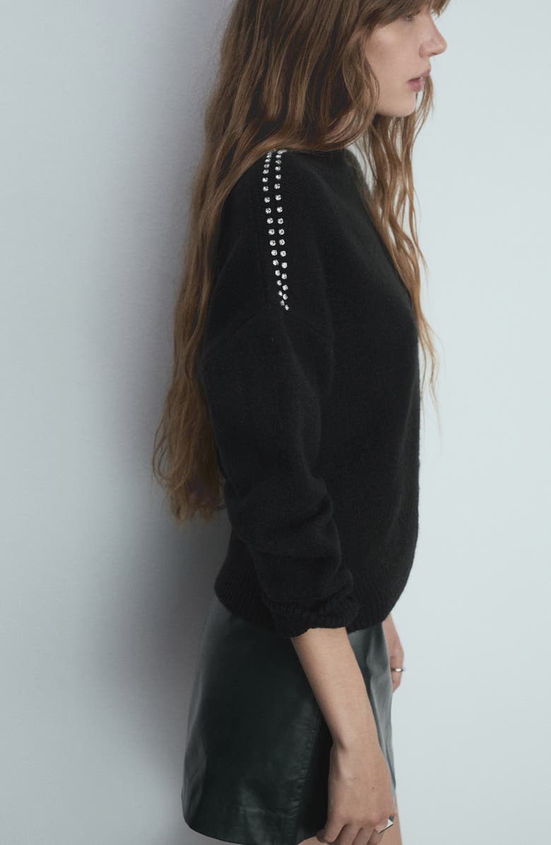 MANGO Embellished Shoulder Sweater, Alternate, color,