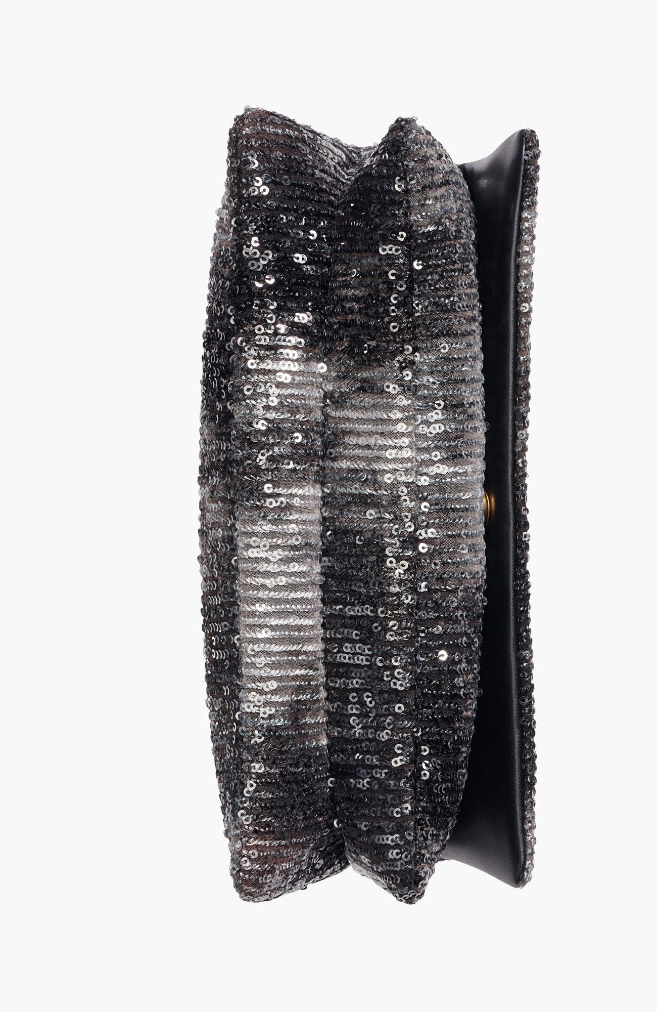 Velvet Flap Shoulder Bag, Alternate, color, Black/Gold