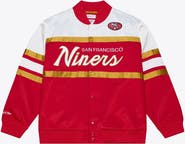 Mitchell & Ness Men's Mitchell & Ness  Scarlet San Francisco 49ers Head Coach Lightweight Full-Snap Satin Jacket