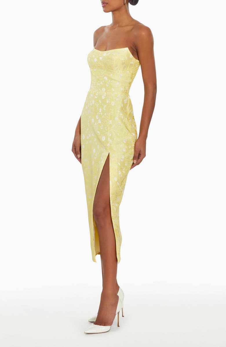 Amanda Uprichard Ivy Floral Strapless Midi Dress, Alternate, color,