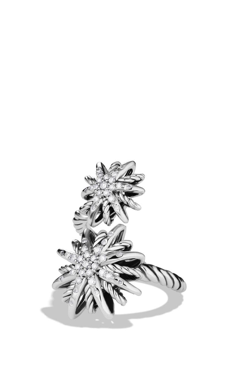 David Yurman Starburst Open Ring with Diamonds, Main, color, 