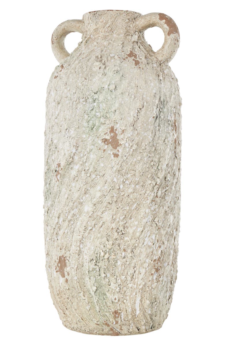 GINGER BIRCH STUDIO Cream Magnesium Oxidized Vase, Alternate, color, Cream