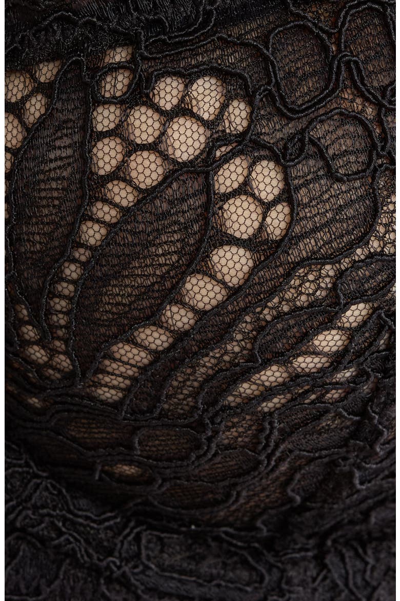 Romantic Corded Lace Unlined Underwire Bra, Alternate, color, BLACK CAVIAR