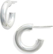 Argento Vivo Sterling Silver Mini Tube Hoop Earrings