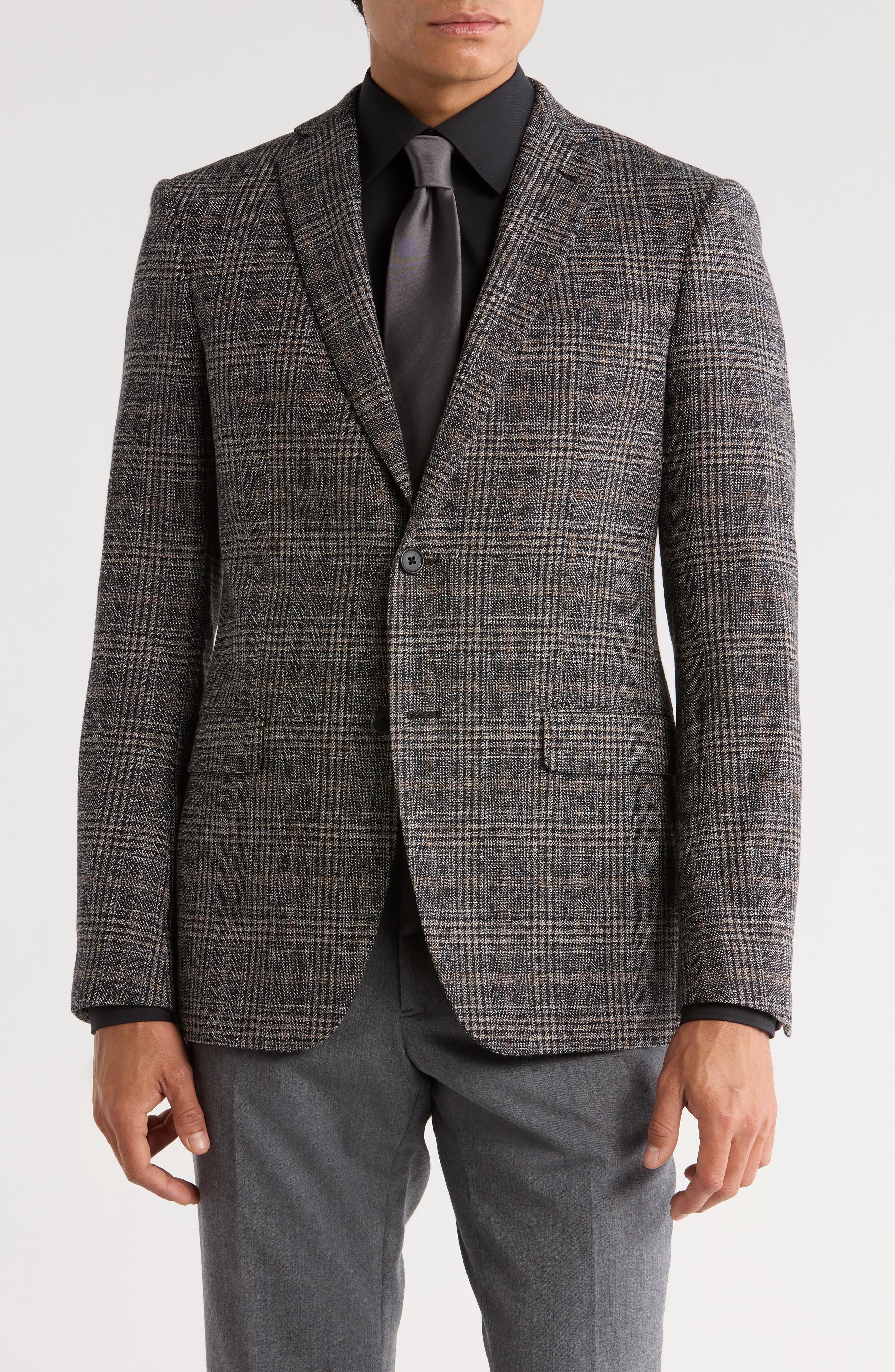 John Varvatos Star USA Screenweave Plaid Sport Coat