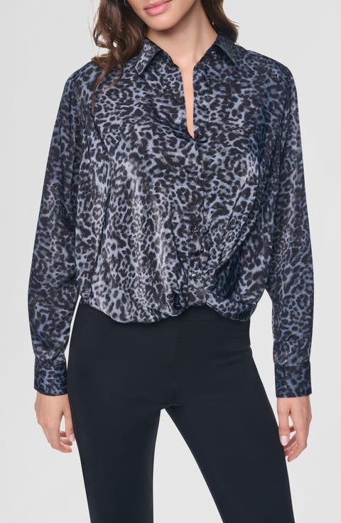 Print Twist Front Shirt