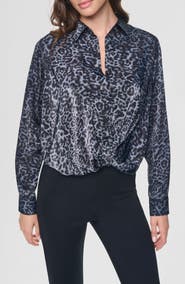 DKNY Print Twist Front Shirt