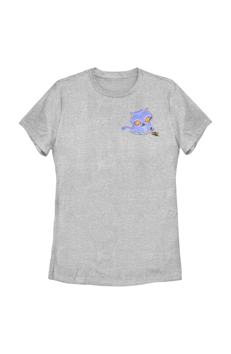 KPop Demon Hunters Women's KPop Demon Hunters Mischievous Derpy Pocket  Graphic T-Shirt, Main, color, Athletic Heather