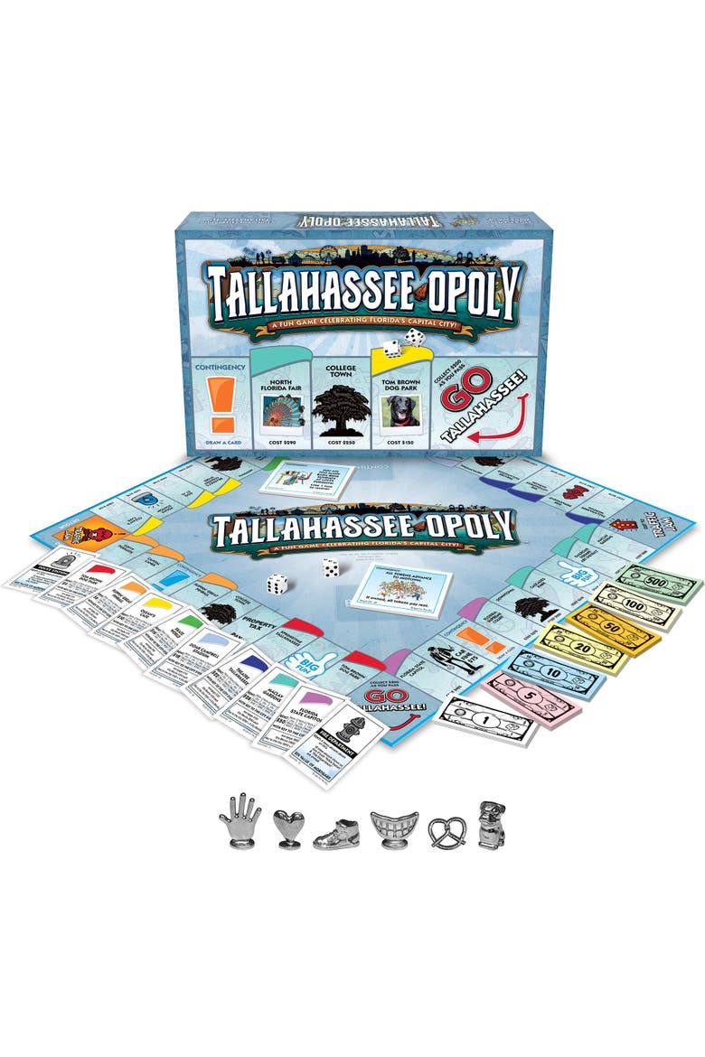 Tallahassee Opoly Board Game, Alternate, color, Multicolored