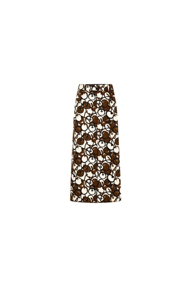 Rosalie Midi Skirt, Alternate, color, Brown