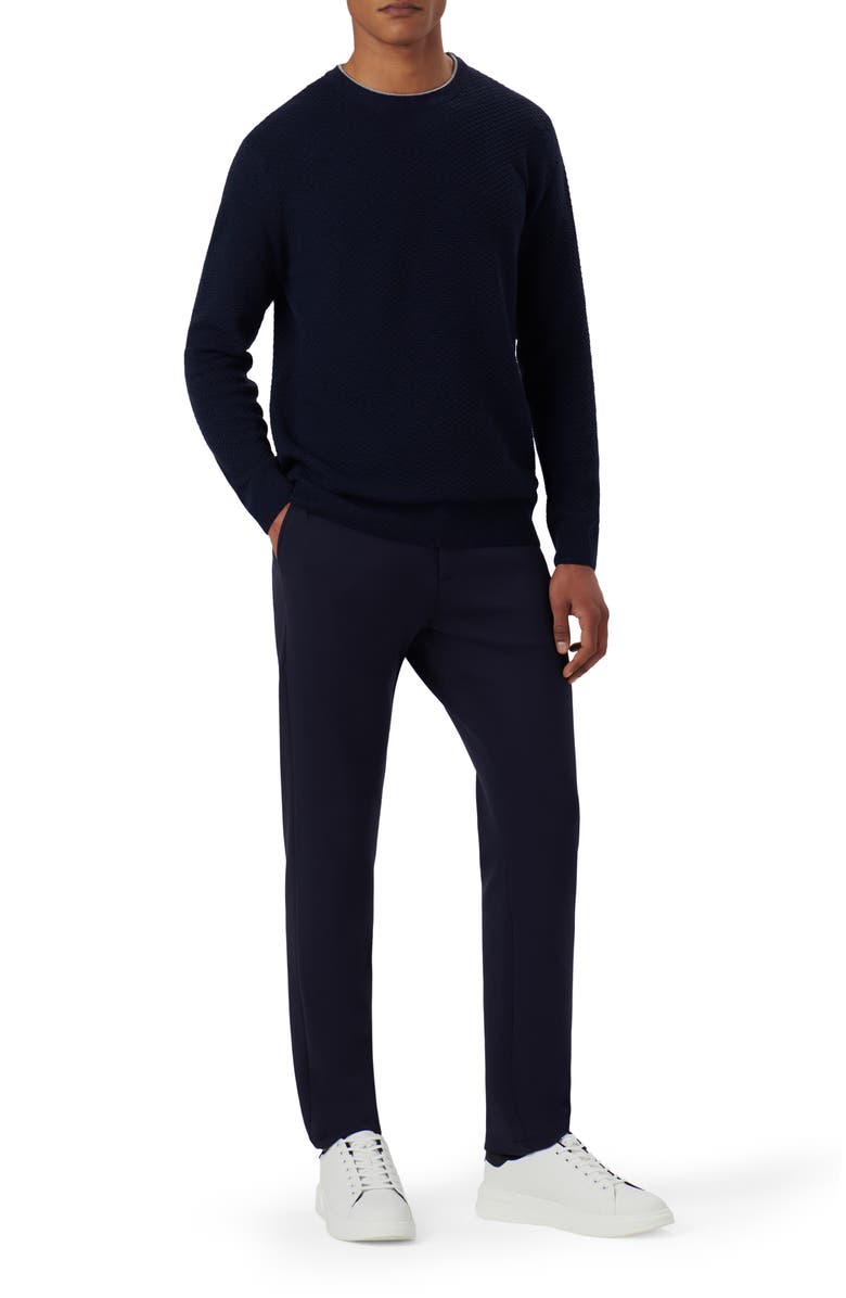 Bugatchi Merino Wool & Cashmere Blend Waffle Stitch Sweater, Alternate, color,