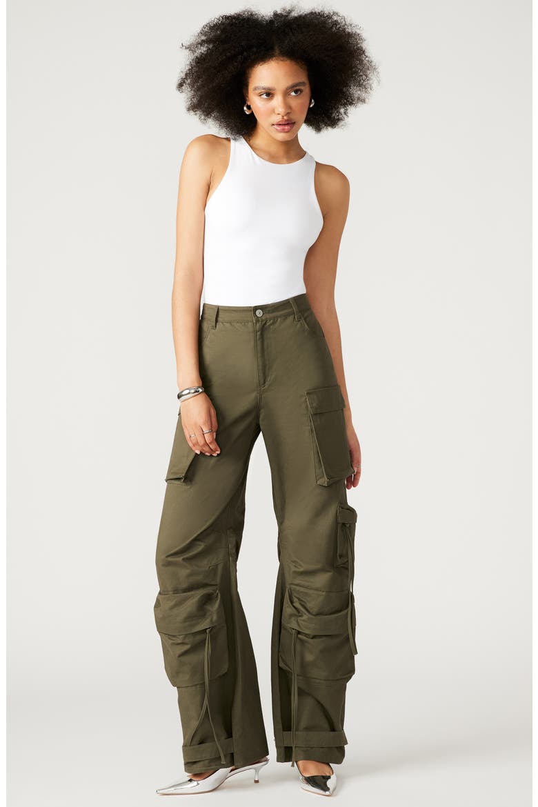 Duo Wide Leg Cargo Pants, Alternate, color, OLIVE