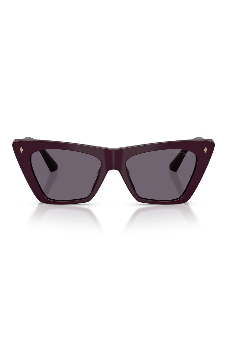 53mm Cat Eye Sunglasses, Main, color, PRUNE / VIOLET