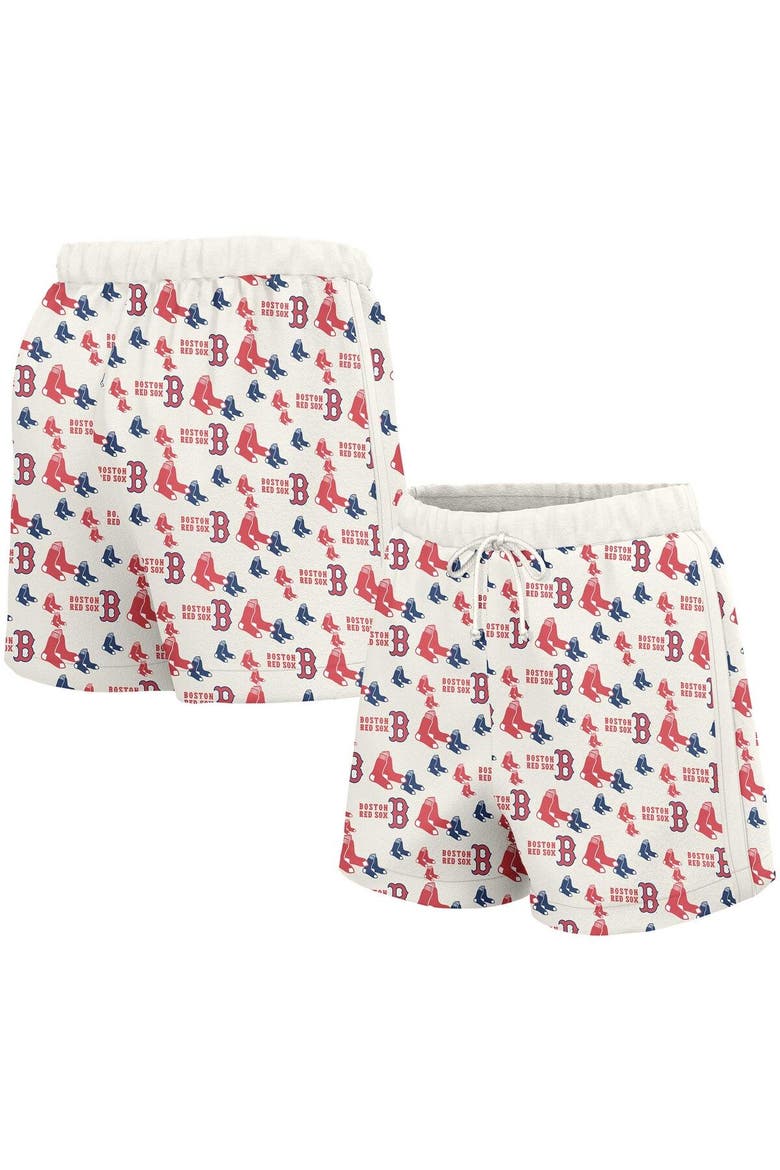 Women's Lusso  White Boston Red Sox Marge Shorts, Main, color, White