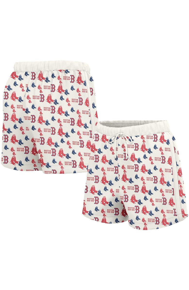 LUSSO Women's Lusso  White Boston Red Sox Marge Shorts, Main, color, White