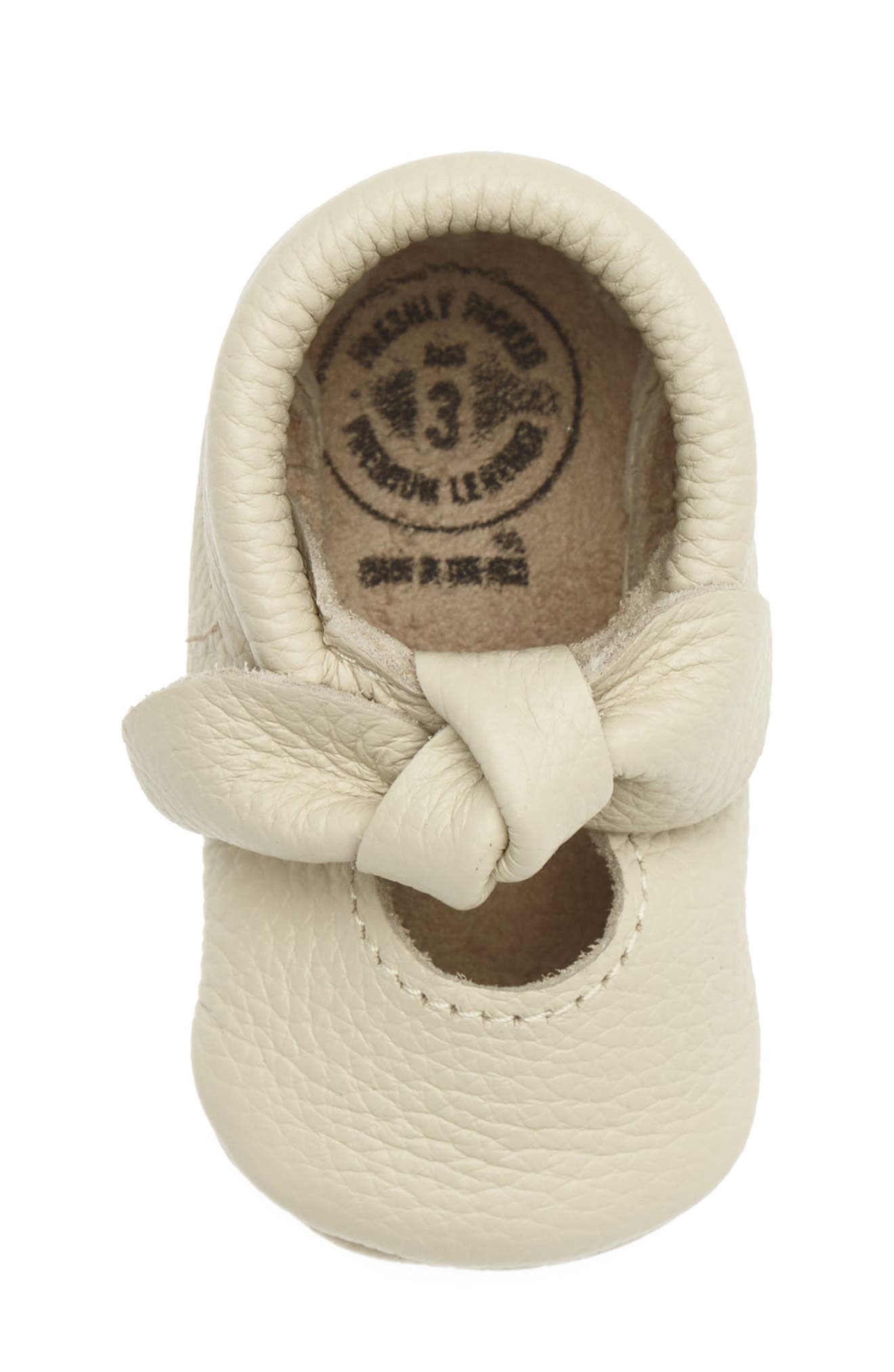 Kids' Knotted Bow Leather Mary Jane, Alternate, color, BIRCH