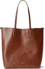 Polo Ralph Lauren Calfskin Leather Tote Bag