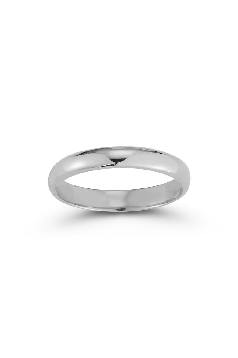 Rhodium Plate Band Ring, Main, color, SILVER