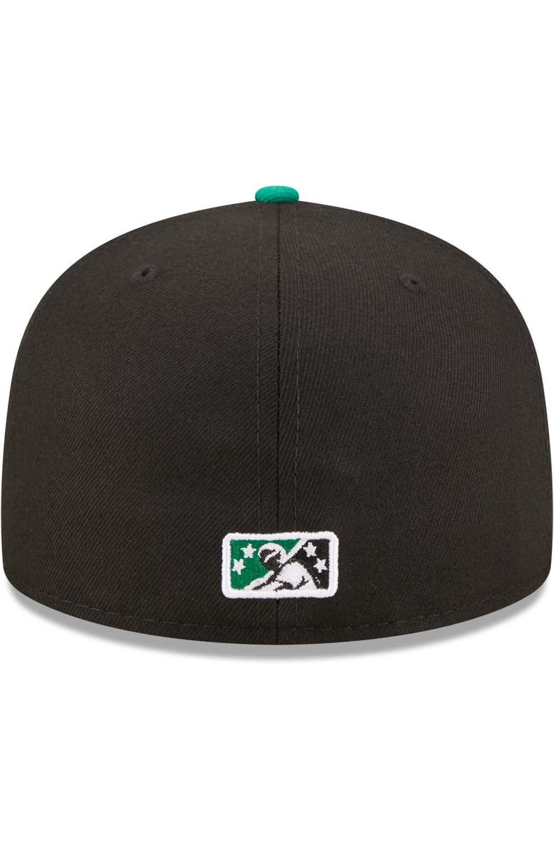 New Era Men's New Era Black Down East Wood Ducks Authentic Collection 59FIFTY Fitted Hat, Alternate, color,