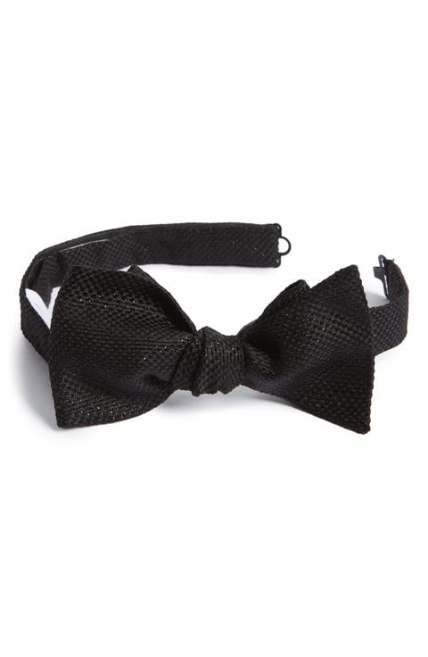 Solid Silk Blend Bow Tie
