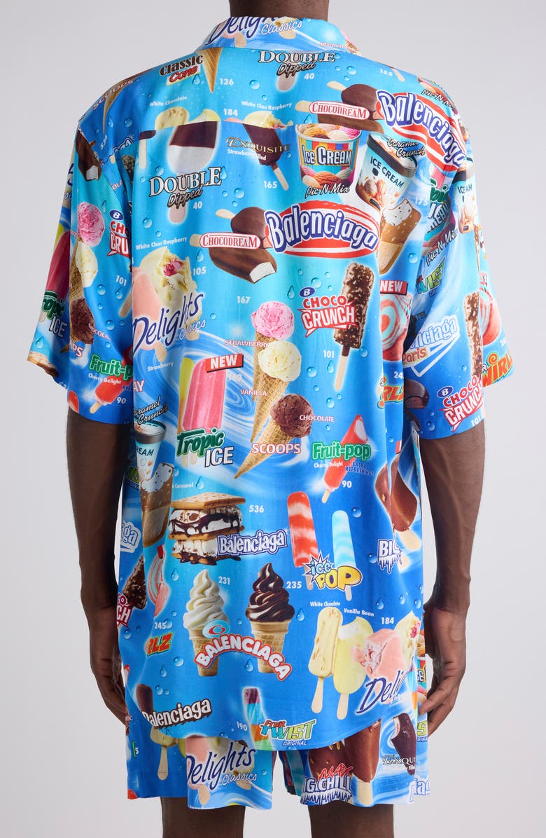 Balenciaga Sweet Treats Button-Up Shirt, Alternate, color, 4011 Blue