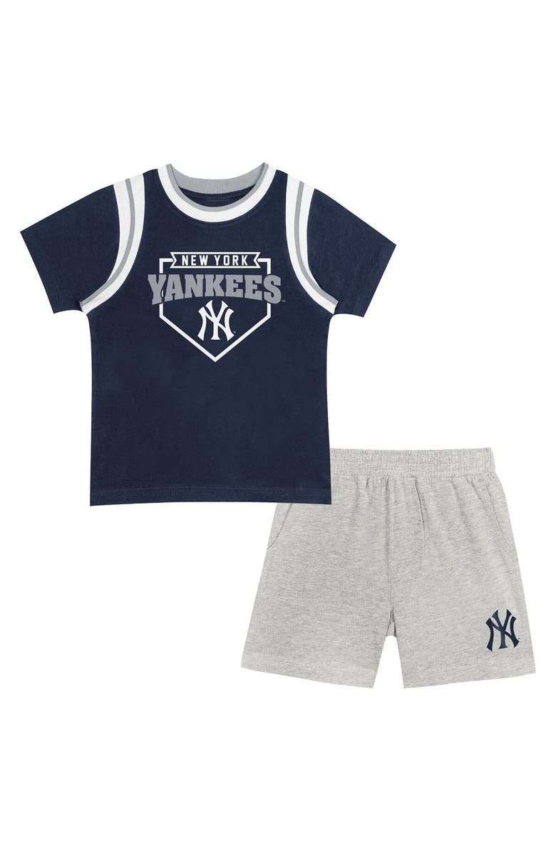 Outerstuff Preschool Fanatics Branded New York Yankees Loaded Base T-Shirt & Shorts Set, Main, color,