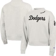 Champion Women's Champion Stone Los Angeles Dodgers Triumph Tri-Blend Sweatshirt