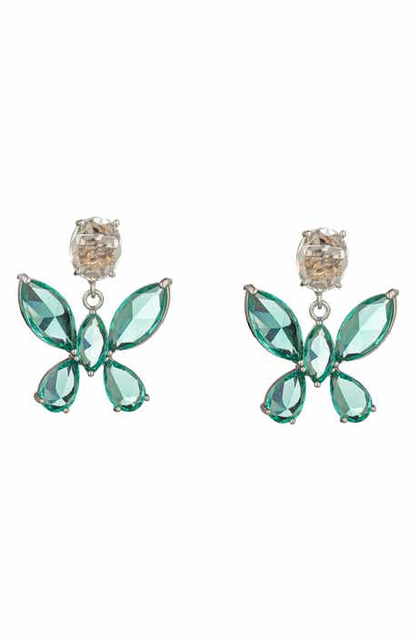 EYE CANDY LOS ANGELES Nora CZ Butterfly Drop Earrings