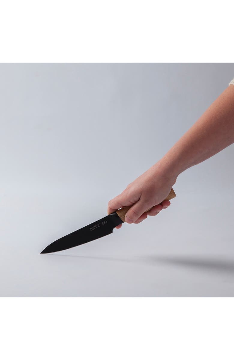 BergHOFF Silver/Natural Wood 5" Utility Knife, Alternate, color, Black/ Natural Wood